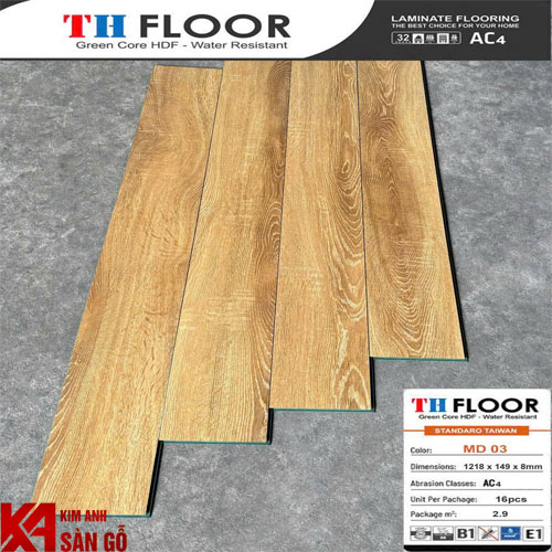 Sàn Gỗ Công Nghiệp 8MM TH Floor MD-03